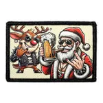 Pull Patch Rockstar Santa patch 7,6x5 cm velcro julemotiv