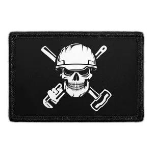 Pull Patch Roughnecks Skull patch sort/hvid velcro