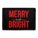 Pull Patch Merry and Bright patch 76x51 mm juletekst