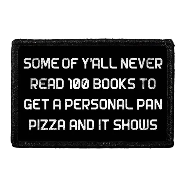 Pull Patch 100 Books Personal Pan Pizza patch velcro tekst