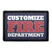 Pull Patch Fire Department patch 76 mm egen tekst