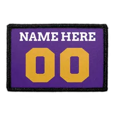 Pull Patch Customizable Jersey Purple Gold White patch 76mm