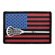 Pull Patch American Flag Lacrosse patch 7,6x5 cm