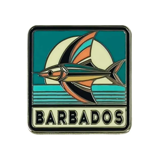 Vagabond Heart Barbados pin hård emalje 24 mm