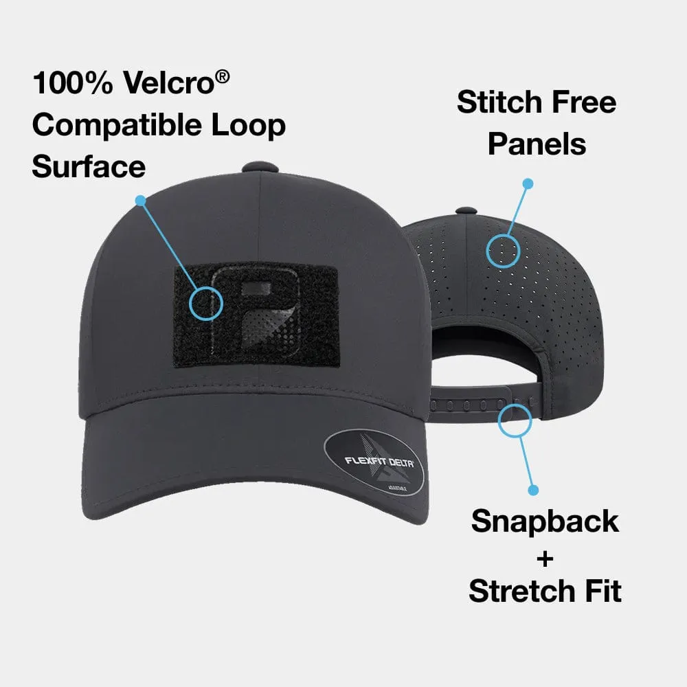 Pull Patch Delta Flexfit snapback cap mørkegrå