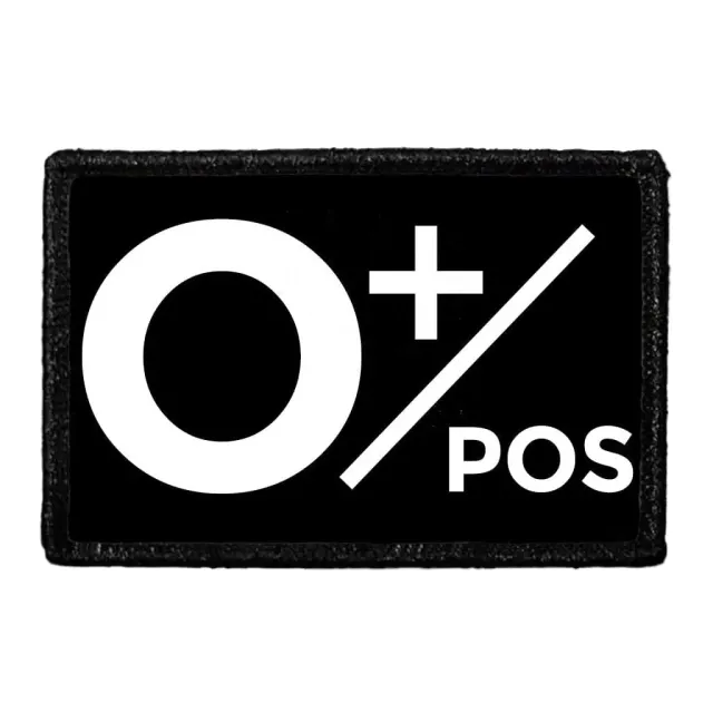Pull Patch O+ Positive Blood Type patch velcro 1 stk