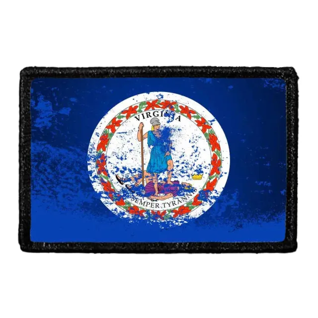 Pull Patch Virginia Flag patch farve vintage velcro