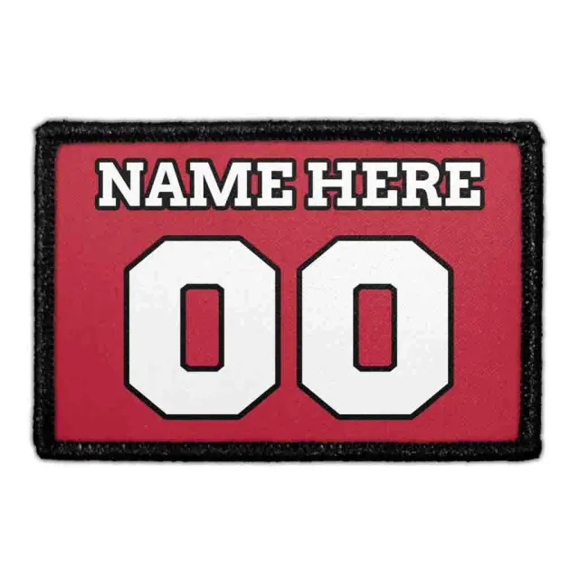 Pull Patch Jersey Red Black White patch egen tekst