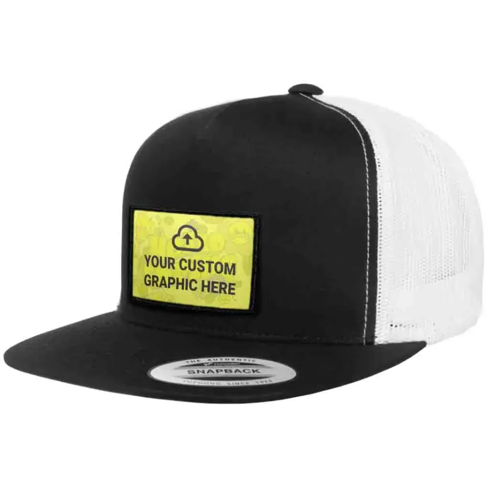 Pull Patch Custom Graphic trucker kasket bundle sort hvid