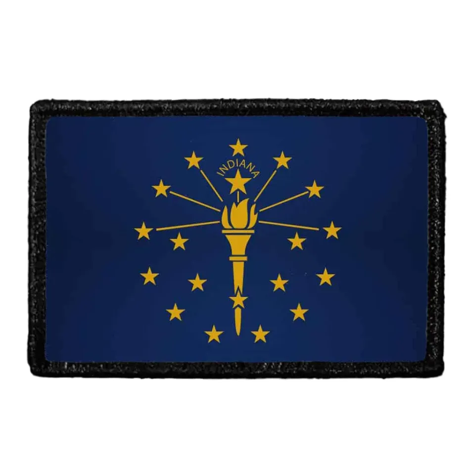 Pull Patch Indiana State Flag patch farve