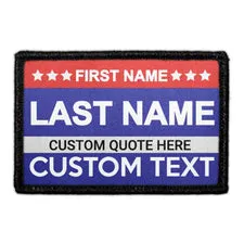 Pull Patch Election patch navy med egen tekst
