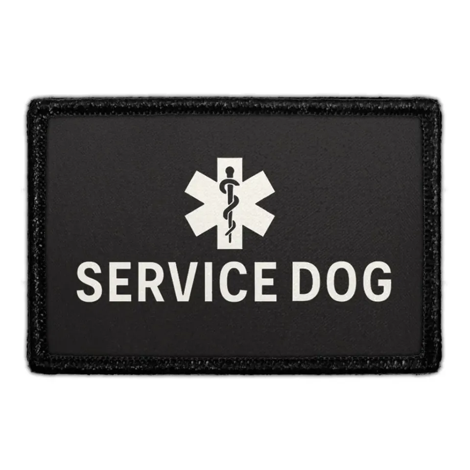 Pull Patch Service Dog Badge patch med velcro