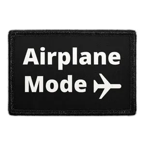 Pull Patch Airplane Mode velcromærke 76x51 mm