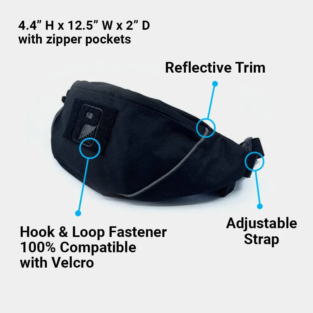 Pull Patch Fanny Pack mavebælte velcro sort crossbody