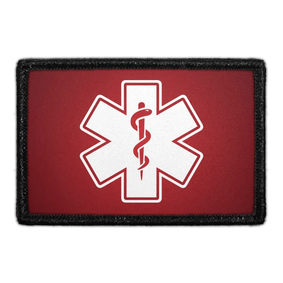 Pull Patch Medic Symbol White Red patch med velcro