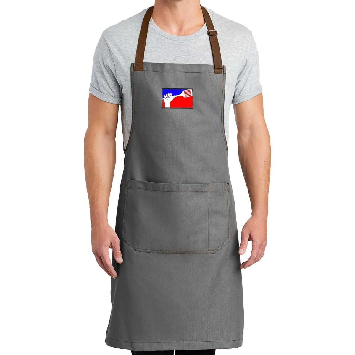 Pull Patch Craftsman Style forklæde ash grey BBQ