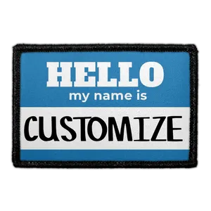 Pull Patch Hello My Name Is patch blå custom