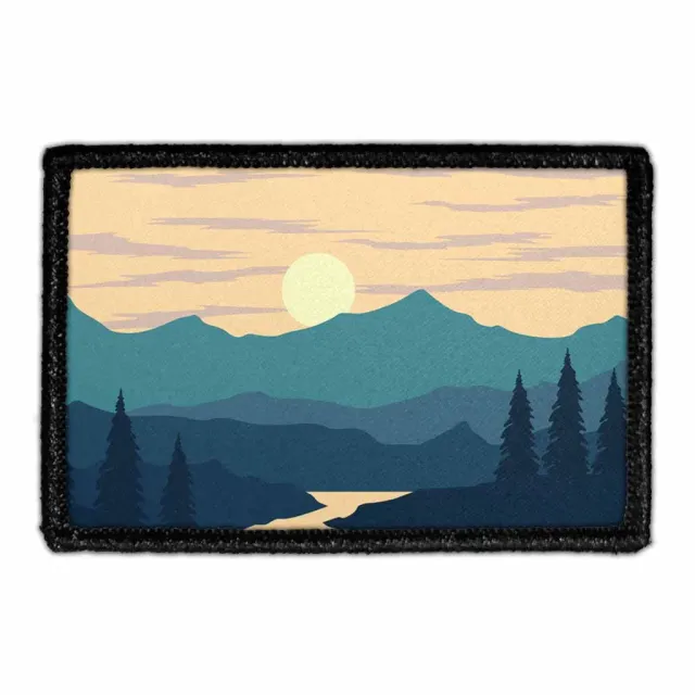 Pull Patch Sunrise On The Mountains patch med velcro 76x51 mm