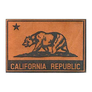 Pull Patch California State Flag patch læder