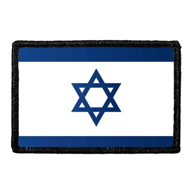 Pull Patch Israel Flag Color patch med velcro farvet