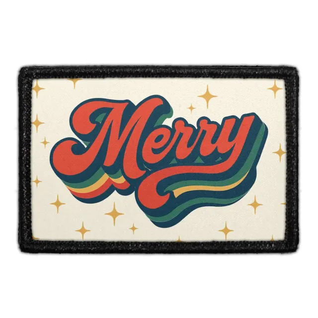 Pull Patch Merry 70s patch 3x2 med velcro jul