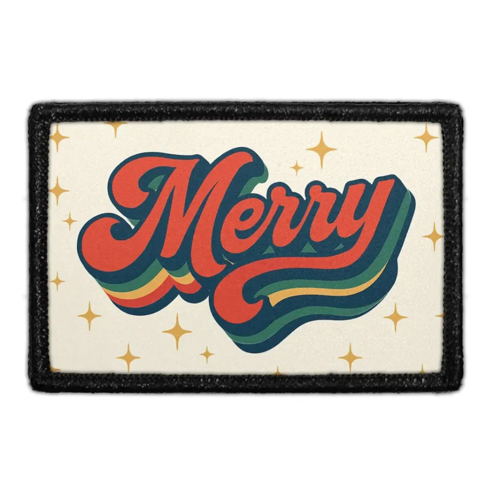 Pull Patch Merry 70s patch 3x2 med velcro jul