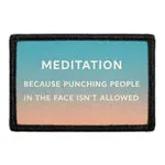 Pull Patch Meditation Punching patch velcro yoga humor