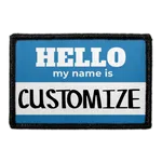 Pull Patch Hello My Name Is patch blå custom