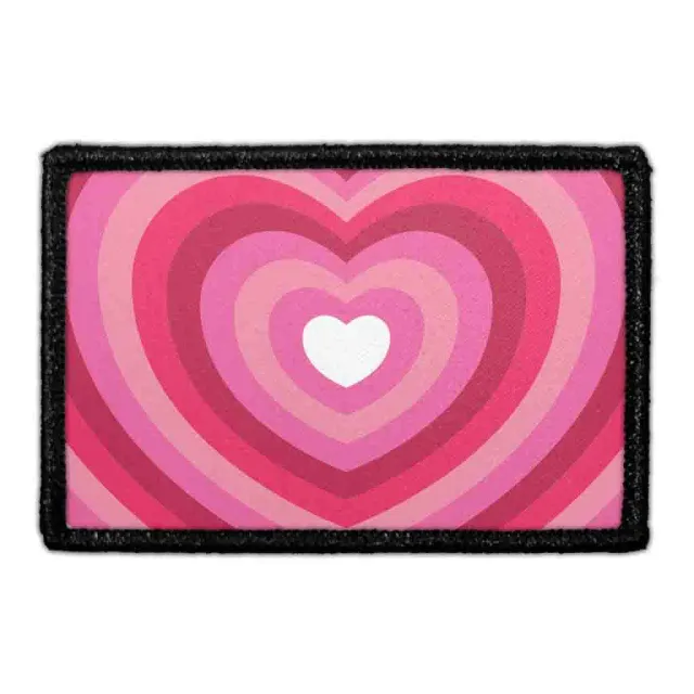 Pull Patch Heart Pattern Horizontal patch med velcro hjerter