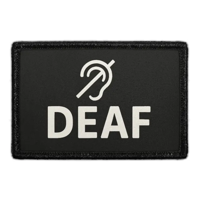 Pull Patch Deaf Badge patch med velcro signalmærke