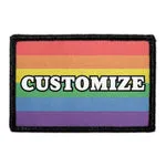 Pull Patch Custom Rainbow Pride Flag patch med tekst