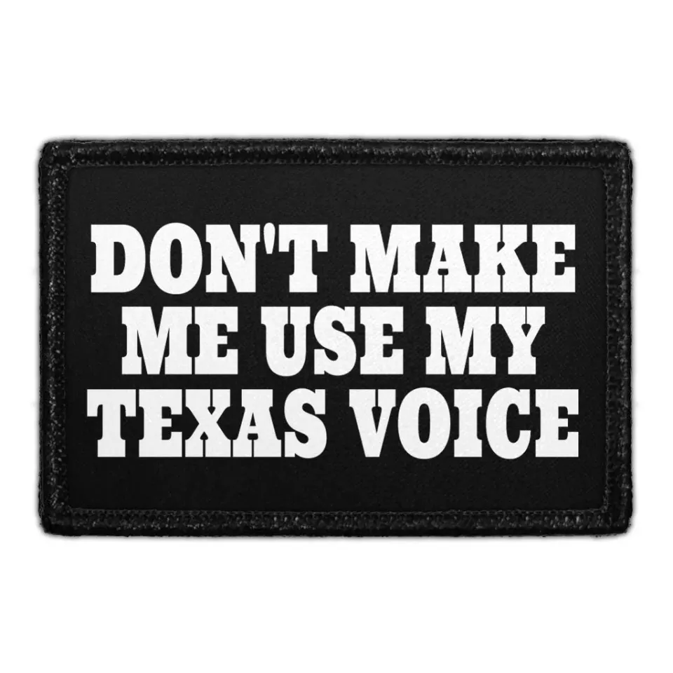 Pull Patch Texas Voice velcropatch med tekst