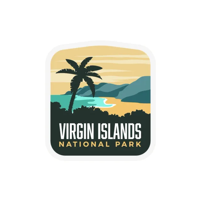 Vagabond Heart Virgin Islands klistermærke park