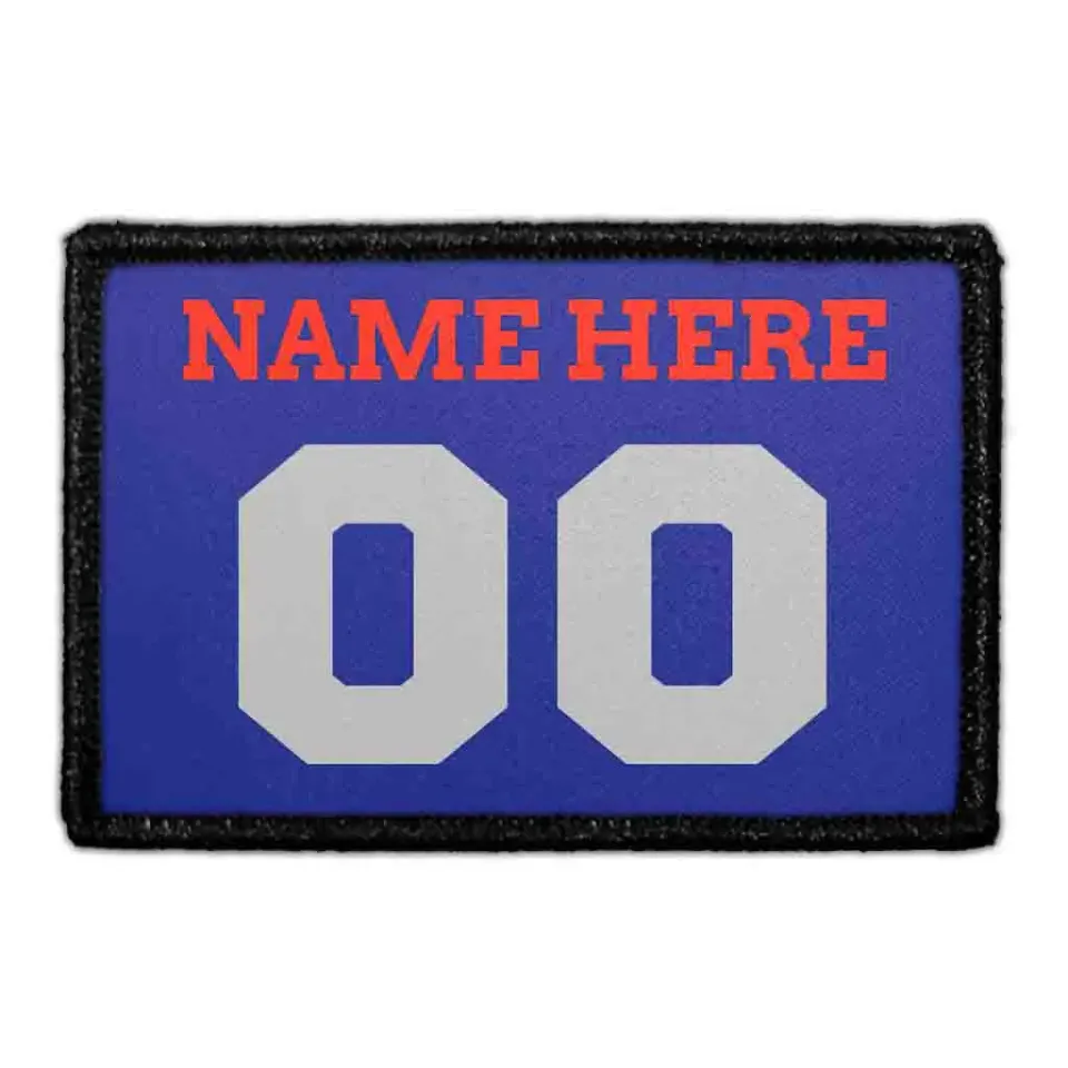 Pull Patch Customizable Jersey patch blå rød sølv 1 stk