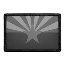 Pull Patch Arizona State Flag Black White patch velcro