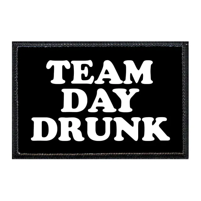Pull Patch Team Day Drunk velcromærke hook 3x2