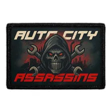 Pull Patch Auto City Assassins patch med velcro 76x51 mm