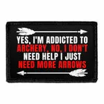 Pull Patch Addicted To Archery More Arrows patch 76x51 velcro