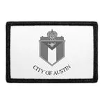 Pull Patch Austin City Flag patch sort-hvid velcro
