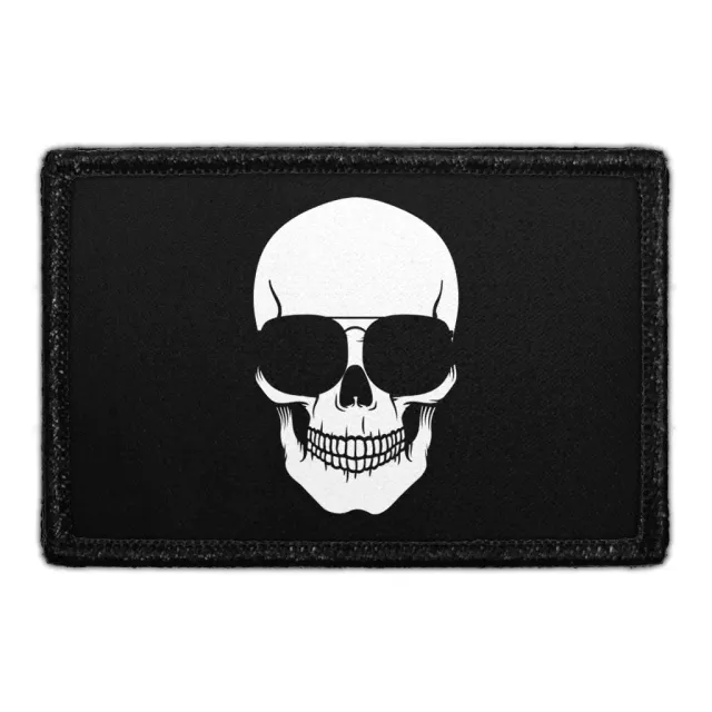 Pull Patch Skull With Sunglasses patch velcro 76x51mm