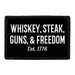 Pull Patch Whiskey Steak Guns Freedom patch 7,6x5,1 cm velcro