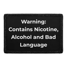 Pull Patch Warning Nicotine Alcohol patch 7,6x5 cm