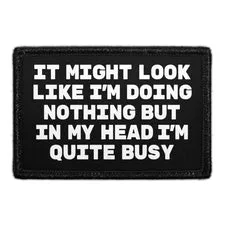 Pull Patch Quite Busy patch med velcro tekst