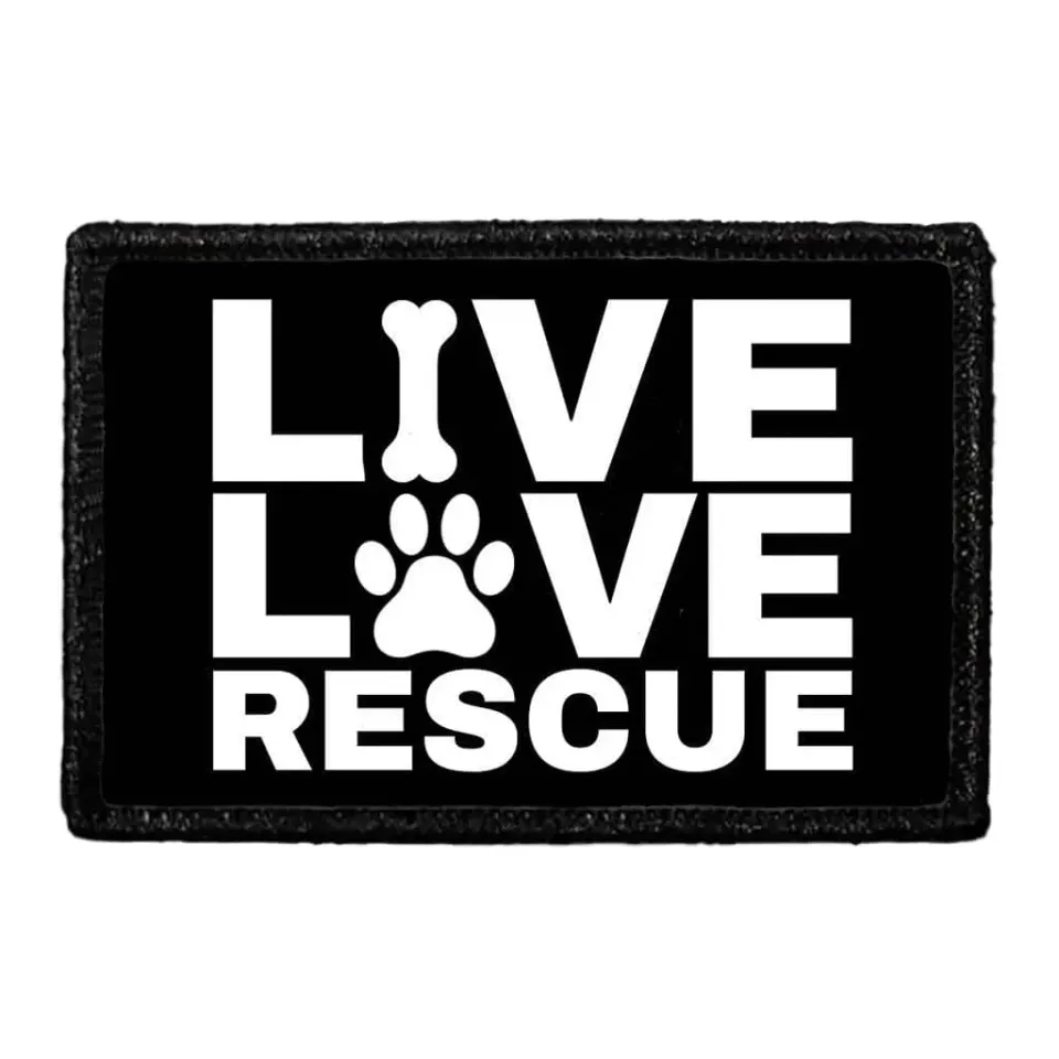 Pull Patch Live Love Rescue patch redningshund