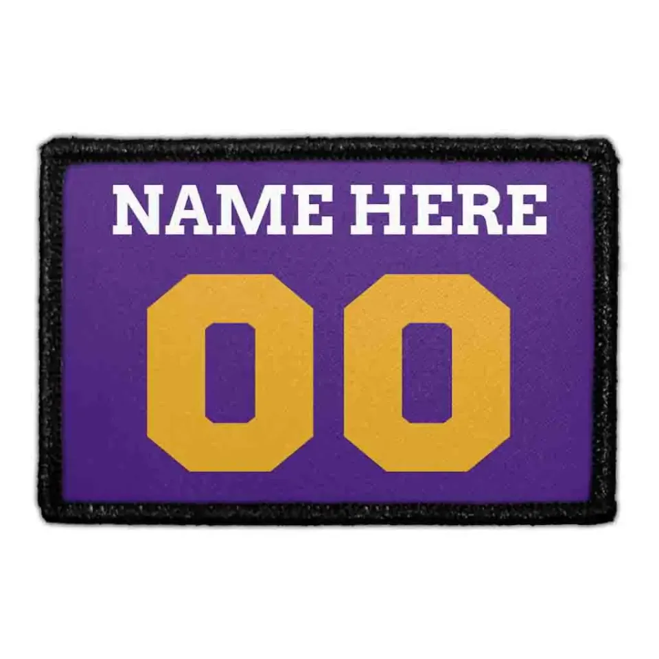 Pull Patch Customizable Jersey Purple Gold White patch 76mm