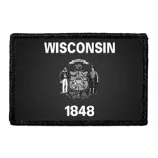 Pull Patch Wisconsin State Flag patch sort hvid