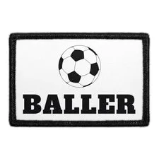 Pull Patch Baller Soccer patch aftagelig 76x51 mm
