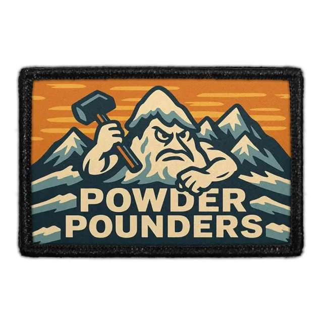 Pull Patch Powder Pounders patch med velcro skimotiv