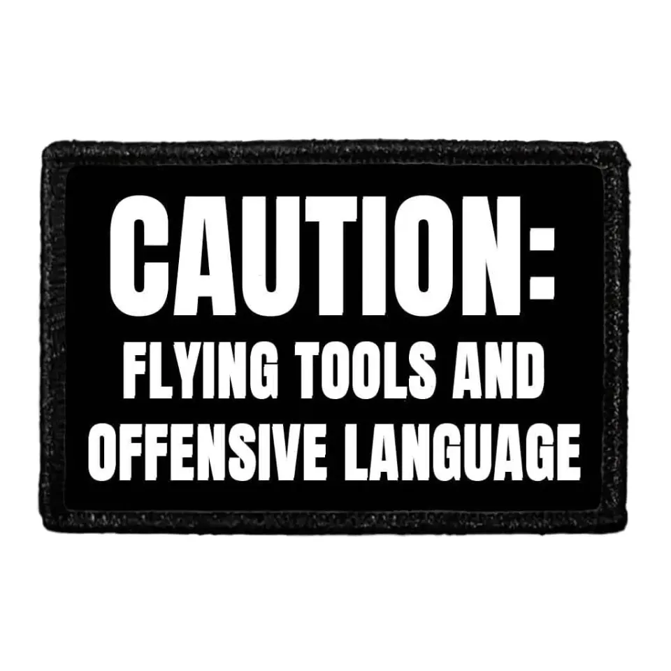 Pull Patch Caution Flying Tools patch velcro