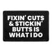 Pull Patch Fixin Cuts Stickin Butts patch med velcro